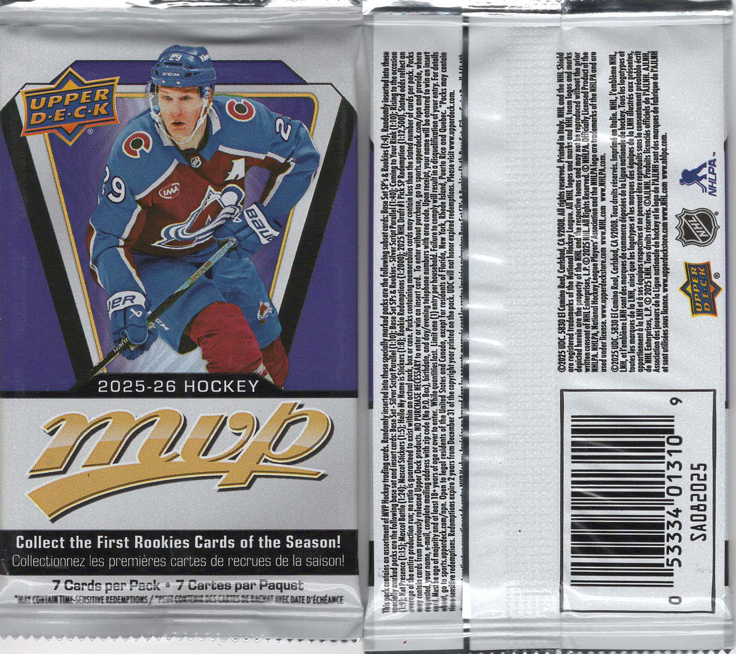 2025-26 Upper Deck MVP Hockey Gravity Feed Box