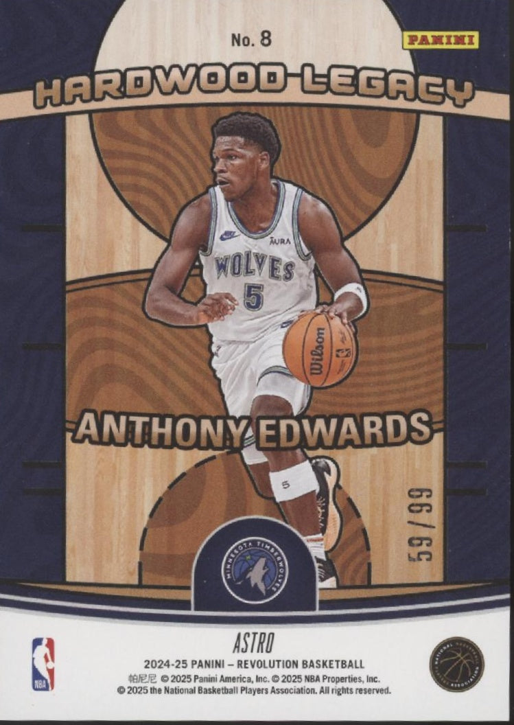 Anthony Edwards 2024-25 Panini Revolution Hardwood Legacy Astro 59/99 #8