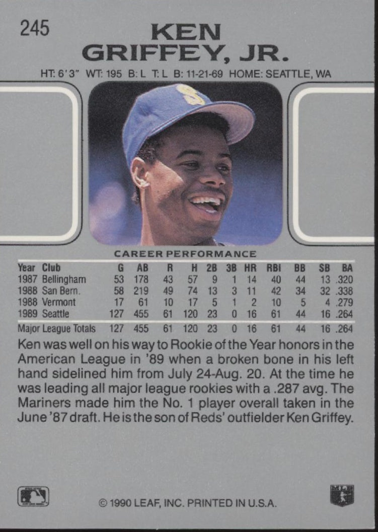 Ken Griffey Jr. 1990 Leaf #245 #1