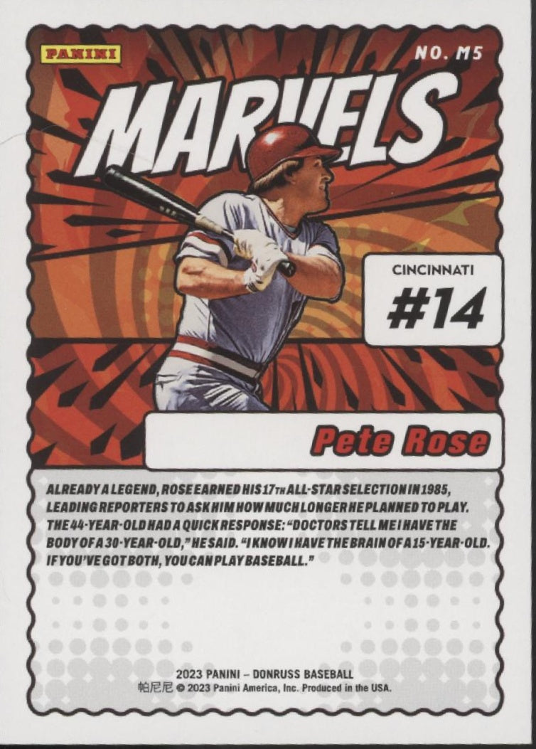 Pete Rose 2023 Panini Donruss Marvels Mojo Holo #M5