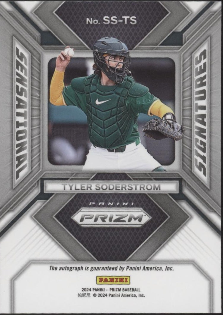 Tyler Soderstrom 2024 Panini Prizm Sensational Signatures Auto #SS-TS