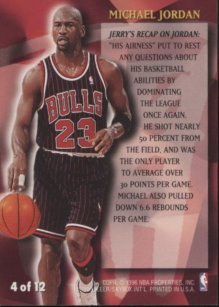 Michael Jordan 1996-97 Fleer Stackhouse's All-Fleer #4