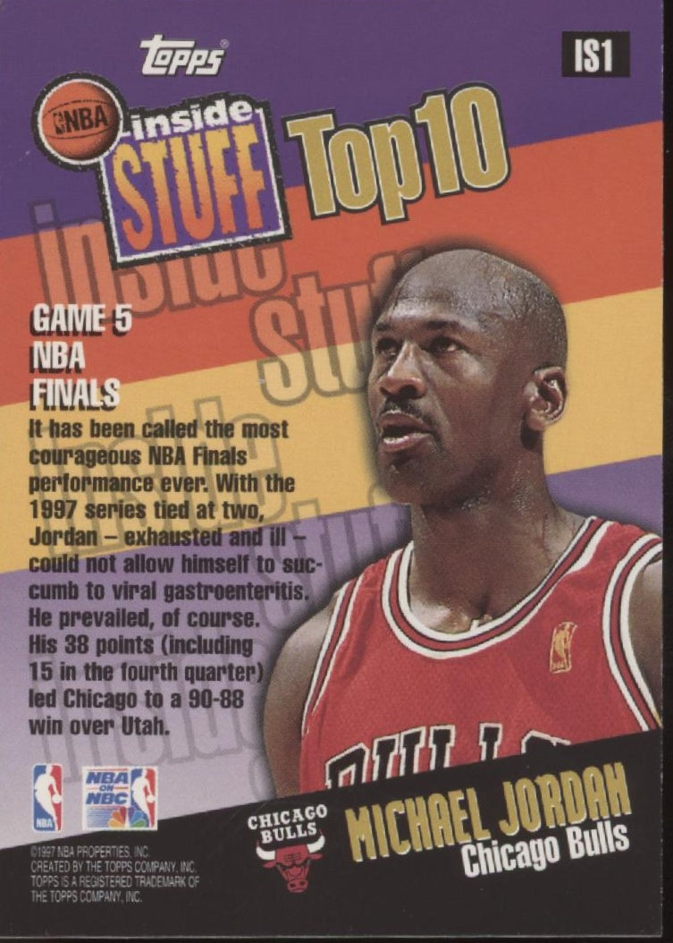 Michael Jordan 1997-98 Topps Inside Stuff Top 10 #IS1