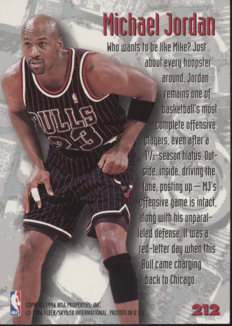 Michael Jordan 1995-96 Fleer Metal Nuts & Bolts #212