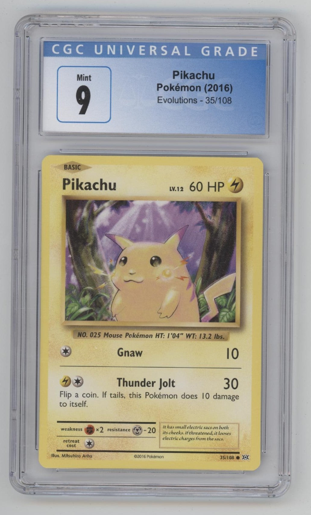 rare pokemon cards 2016 Pikachu Pokemon Evolutions #35 CGC 9