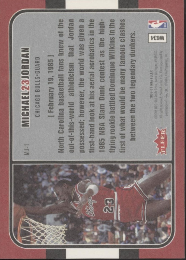 Michael Jordan 2006-07 Fleer Greatest Moments #MJ-1