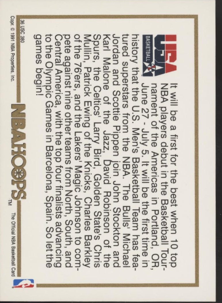 USA Basketball 1991 NBA Hoops #36
