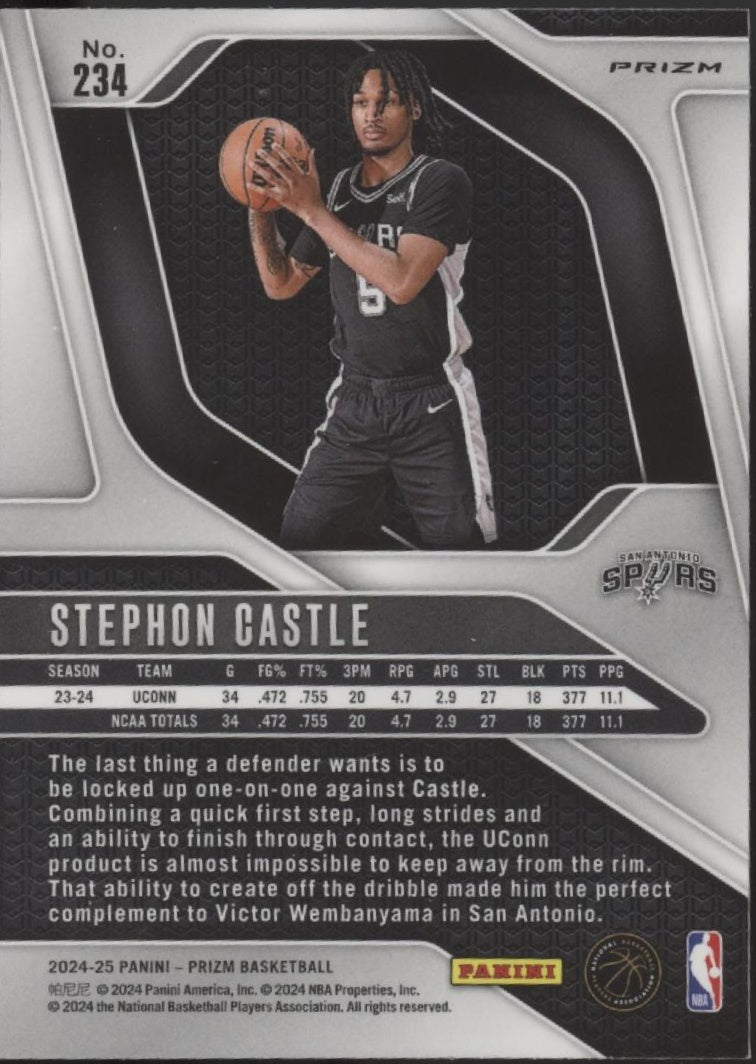 Stephon Castle 2024-25 Panini Prizm Wave Prizm RC #234