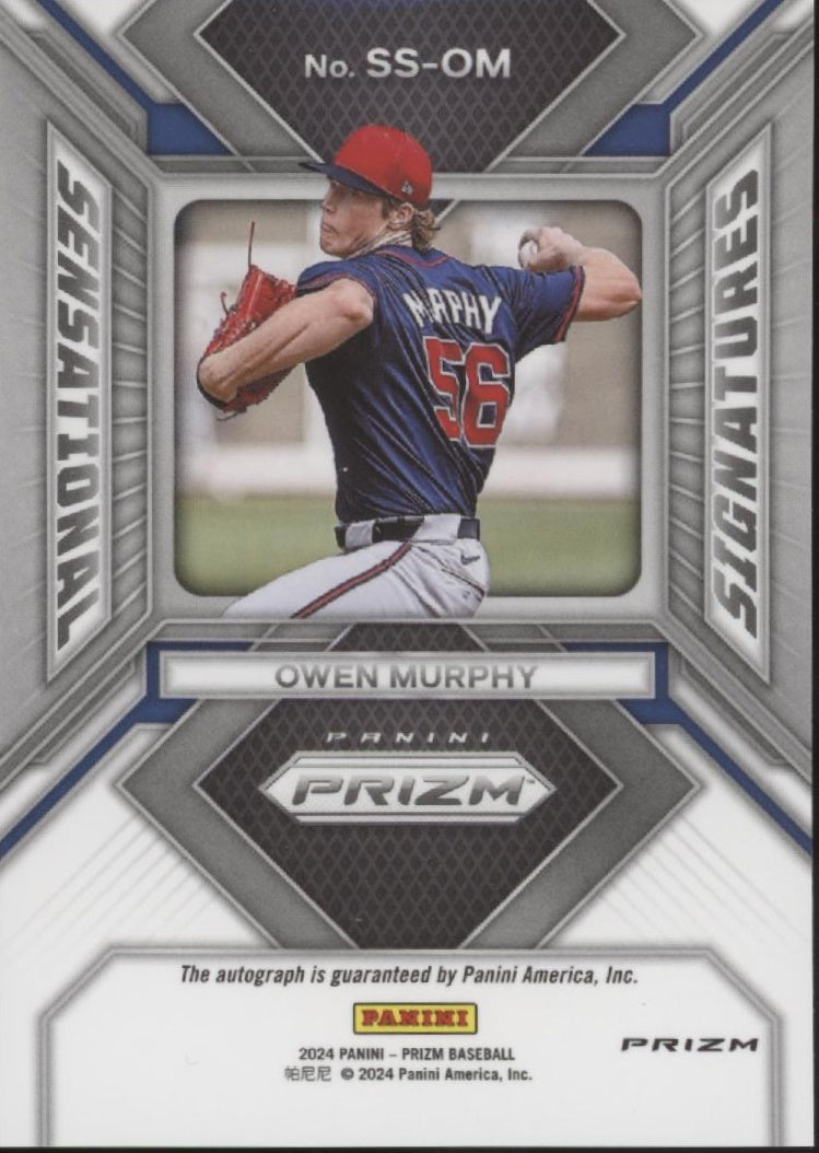 Owen Murphy 2024 Panini Prizm Sensational Signature Green Prizm Auto #SS-OM