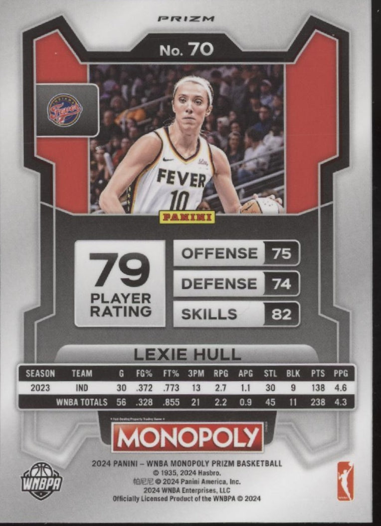 Lexie Hull 2024 Panini WNBA Monopoly Classic Icons Red Prizm #70
