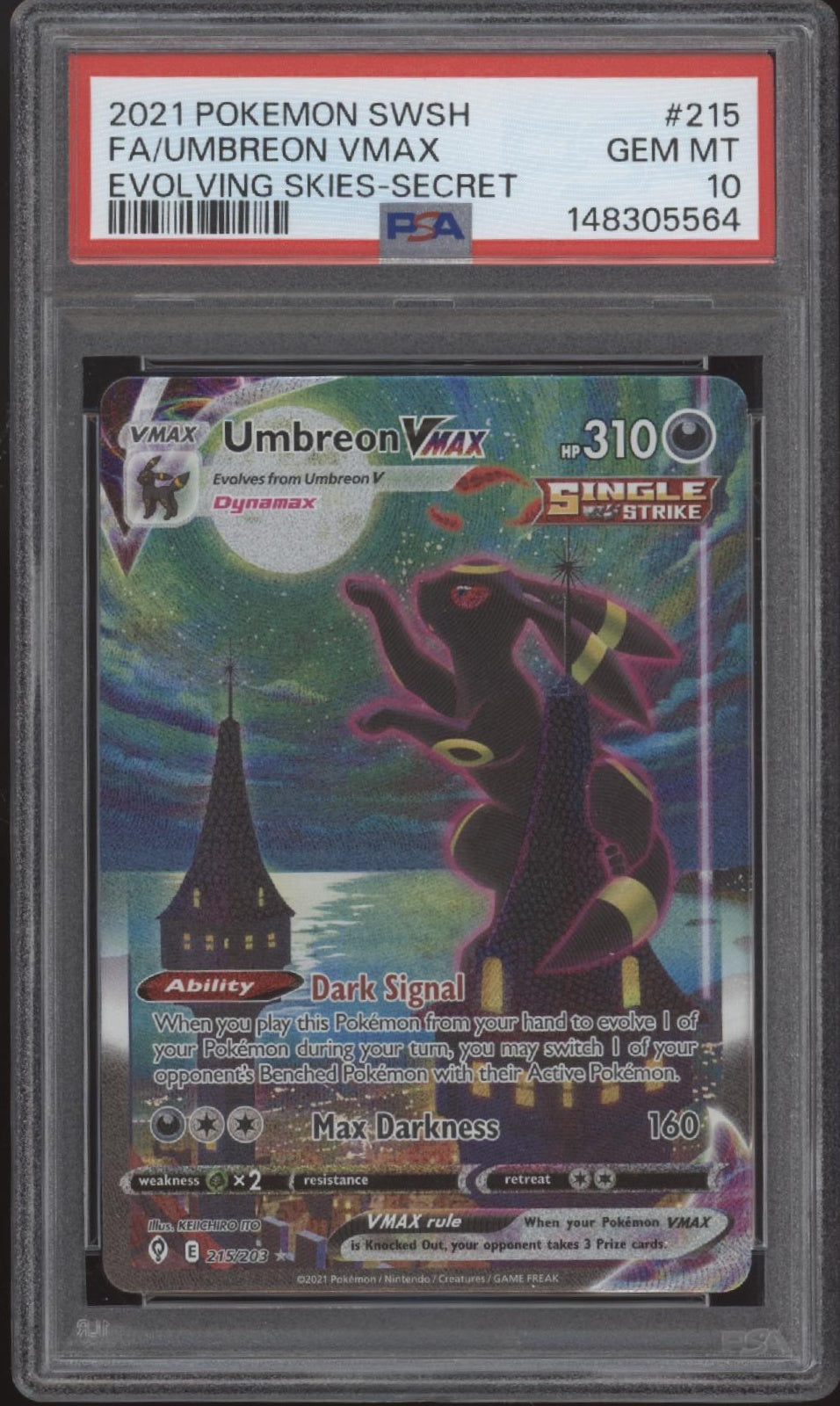 umbreon pokemon card rare Umbreon V (094/203) [Sword & Shield: Evolving Skies] main image 1