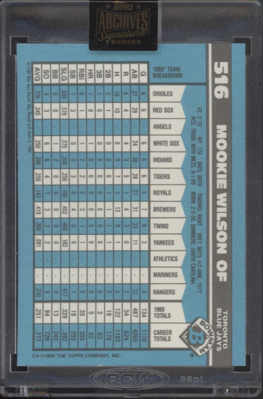 Mookie Wilson 2022 Topps Archives Signature Series Auto 06/10