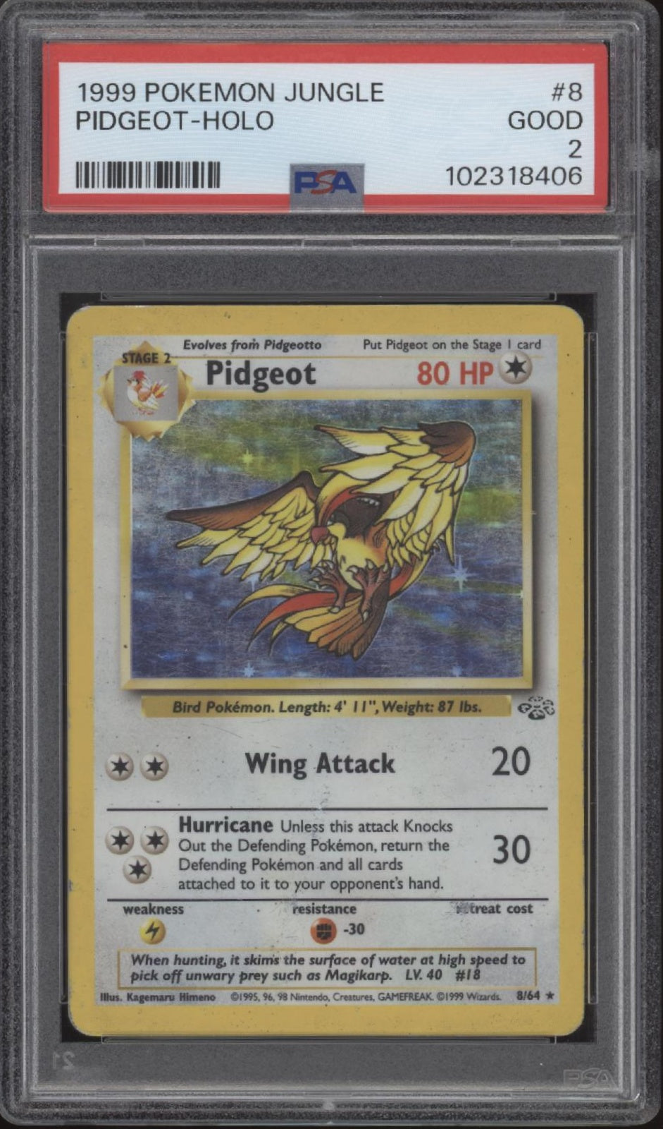 1995 pidgeot pokemon card value Jungle Holo #8 PSA 2 LP Value Add-On:Double-Sided this card is the Balamb T-Rexaur | Final