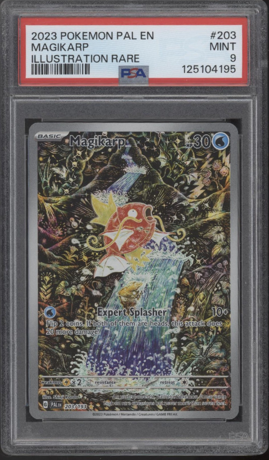 Magikarp Pokemon Paldean Fates Illustration Rare #203 PSA 9 #3 Magikarp Pokemon Paldean Fates Illustration Rare #203 PSA 9 #3