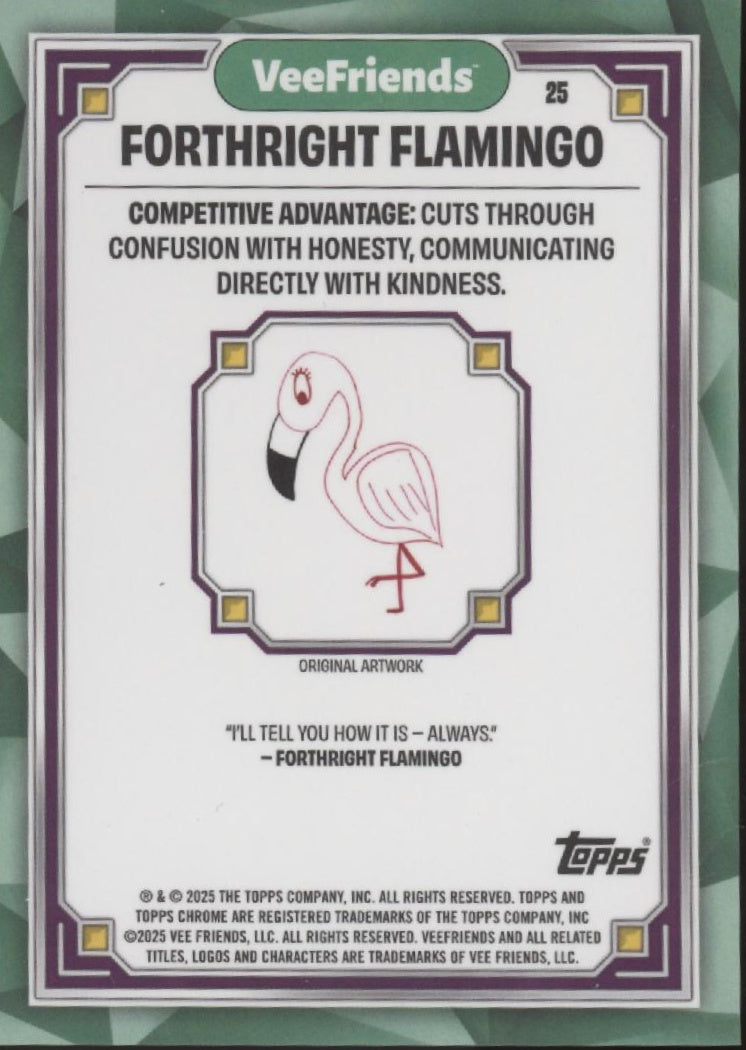 Forthright Flamingo 2025 Topps Chrome VeeFriends 155/250 #25