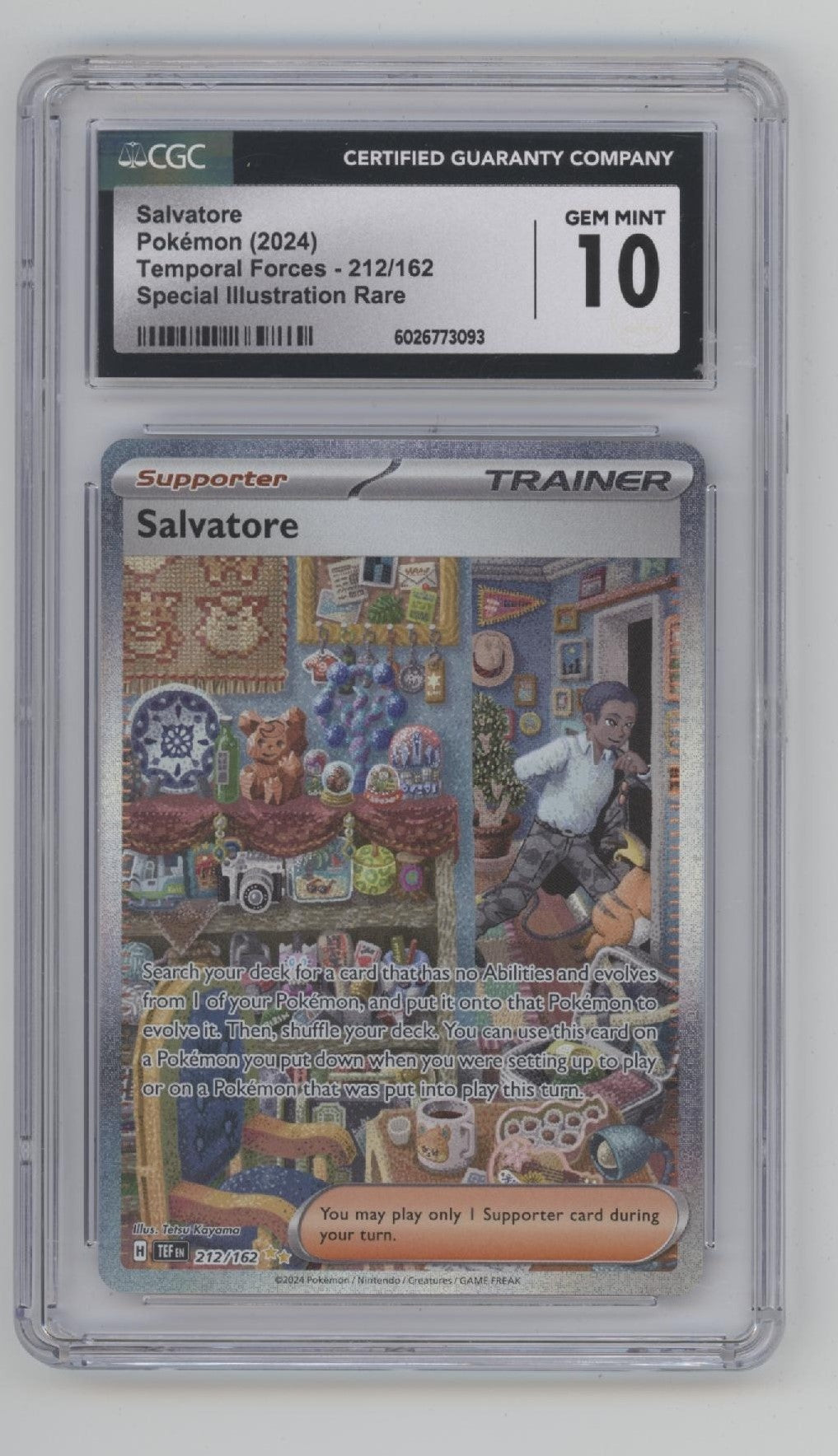 Salvatore Pokemon Temporal Forces Special Illustration Rare #212 CGC 10 Salvatore Pokemon Temporal Forces Special Illustration Rare #212 CGC 10