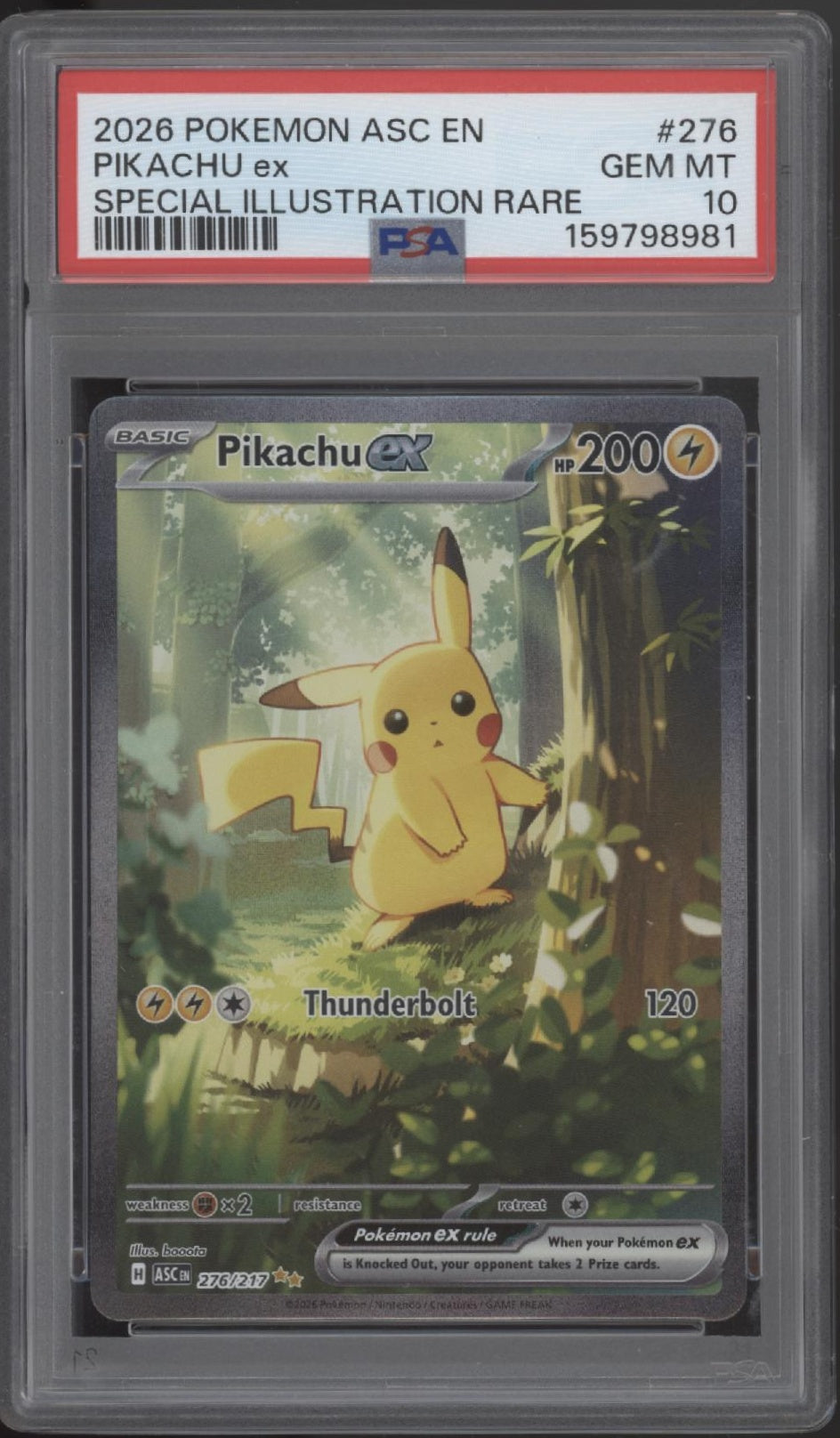 pikachu ex pokemon cards Pikachu ex Pokemon Ascended Heroes Special Illustration Rare #276 PSA 10