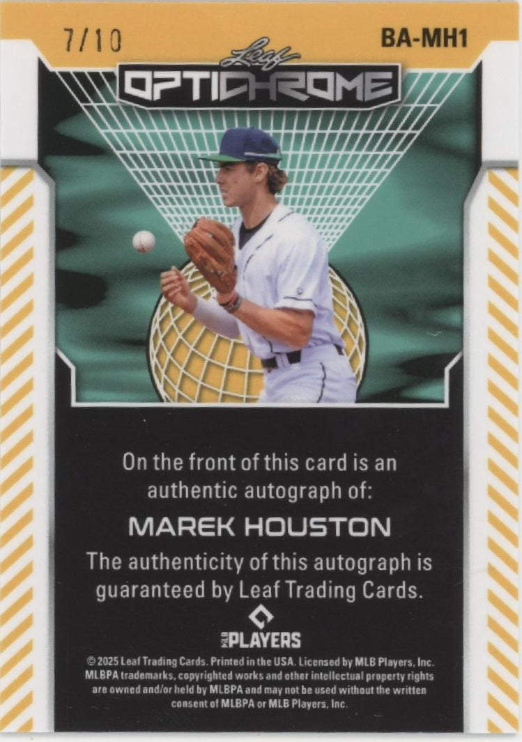Marek Houston 2025 Leaf Optichrome Refractor Auto 7/10