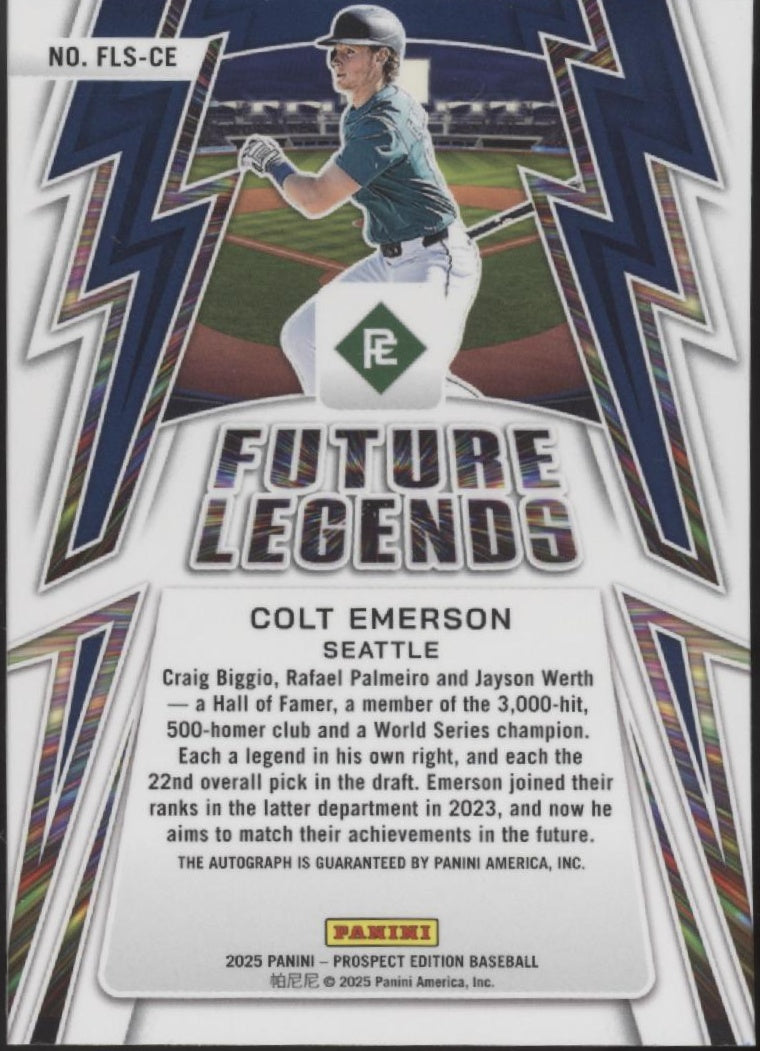 Colt Emerson 2025 Panini Prospect Edition Future Legends Auto #FLS-CE