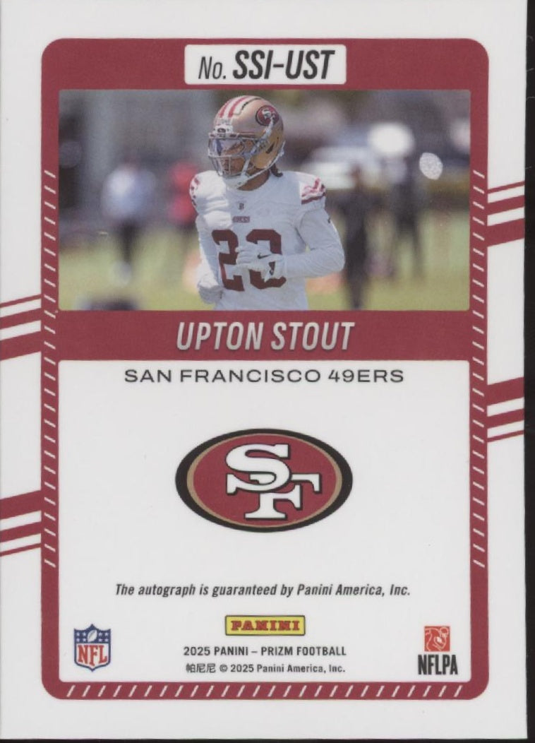 Upton Stout 2025 Panini Prizm Significant Signatures Refractor RC Auto #SSI-UST