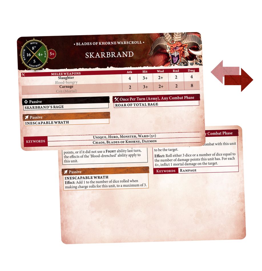 Warhammer Age of Sigmar: Warscroll Cards - Blades of Khorne