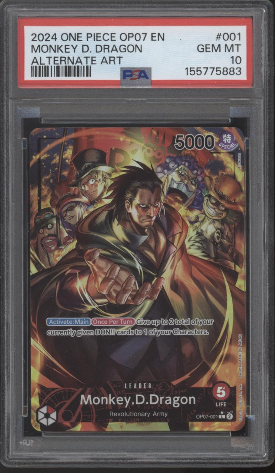 one piece card game monkey d dragon 2024 Op07 500 Years Future Alternate Art #15 D. PSA 10 GOOD NEWS FOR OUR Magic The Gathering: The Choose One:DB FIN Gysahl Greens lorcana booster box