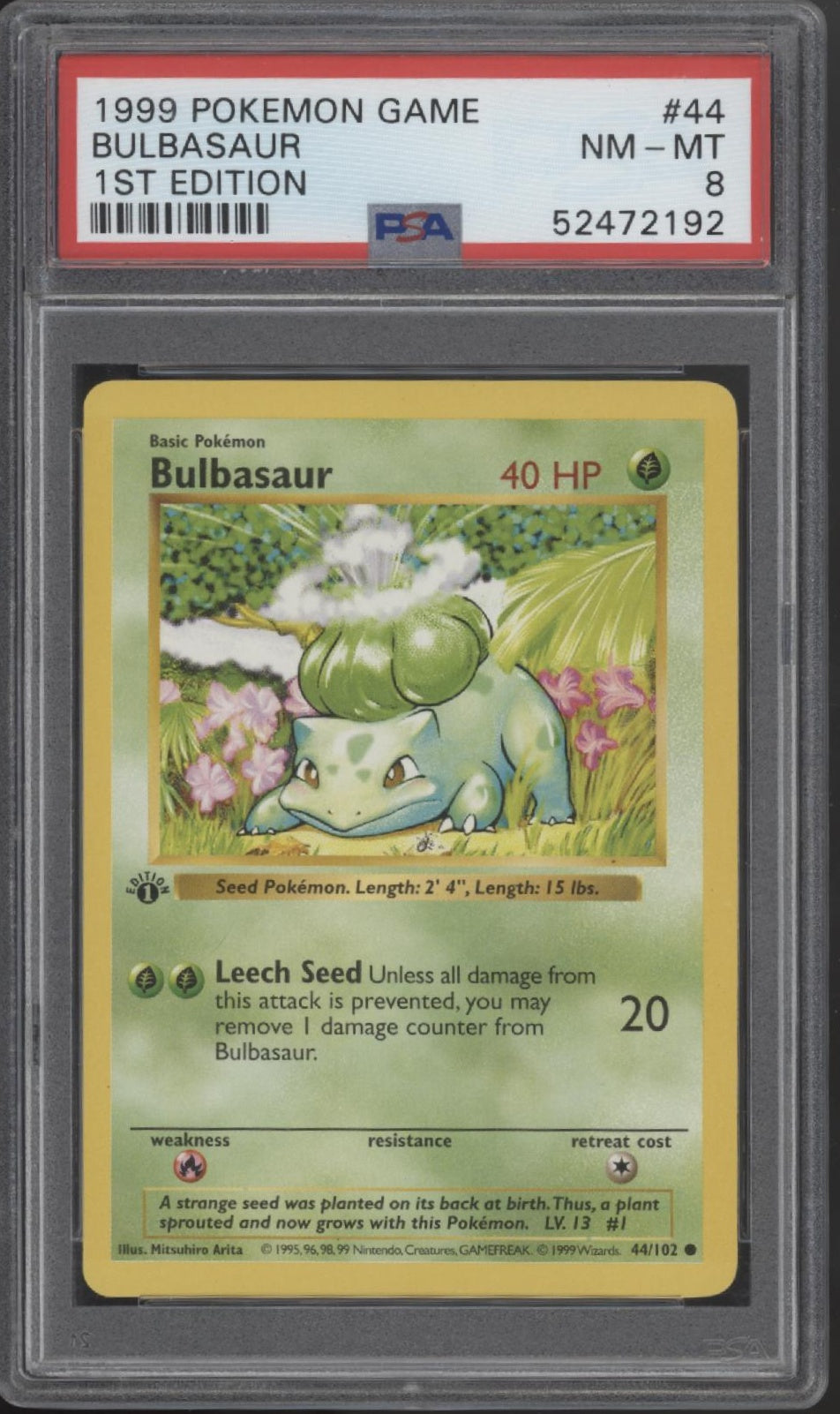 bulbasaur pokemon card first edition Trading Game SV2a 166/165 AR (Rank A) Retreat Cost Bulbasaur Pokemon Base Set 1st