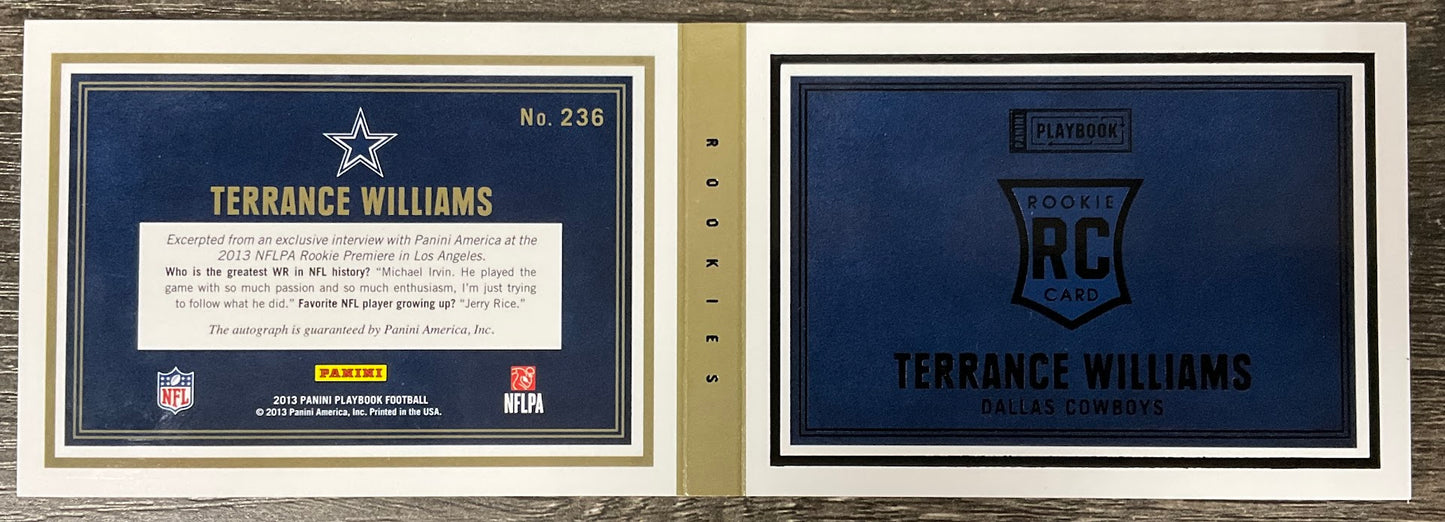 Terrance Williams 2013 Panini Playbook RC Auto 10/48 #236