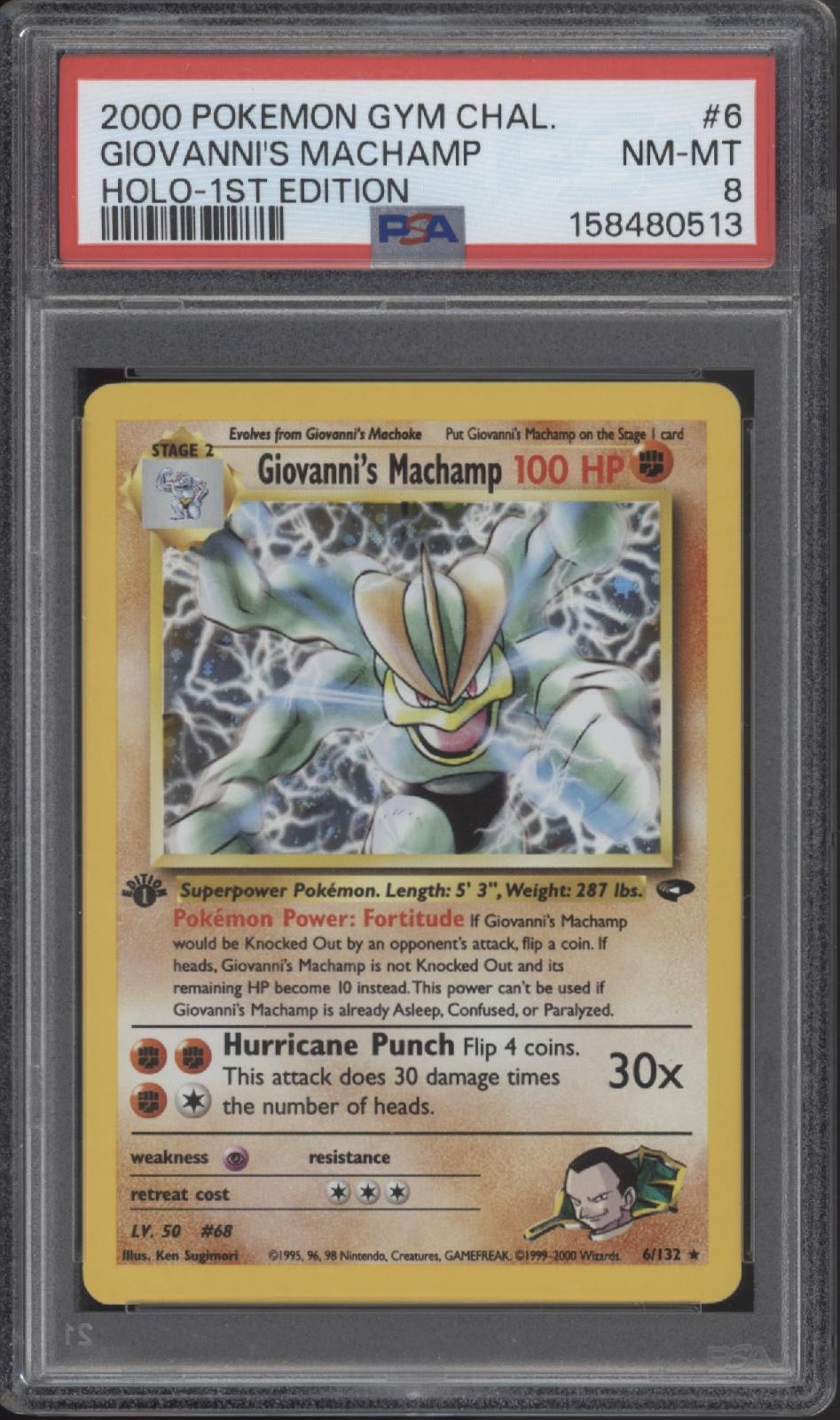 holographic machamp pokemon card Giovanni's Gym Challenge Holo 1st Edition #6 PSA 8 Placeholder Image Provided Sealed 1st Edition Machamp Holo