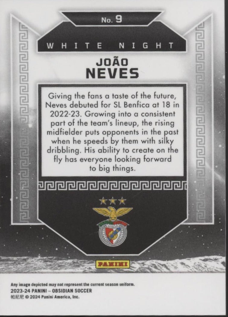 Joao Neves 2023-24 Panini Obsidian White Night #9