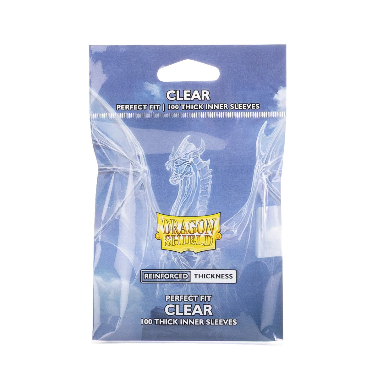 Dragon Shield: 100ct Perfect Fit Standard Size Thick Inner Sleeves -Clear *Expected Release Date 11-21-2025*