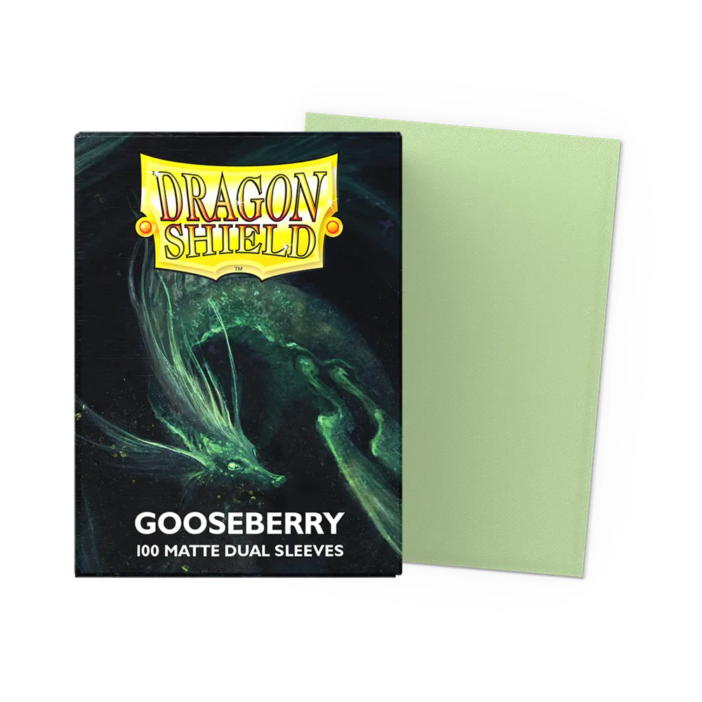 Dragon Shield: 100ct Standard Size Dual Matte Gooseberry Sleeves