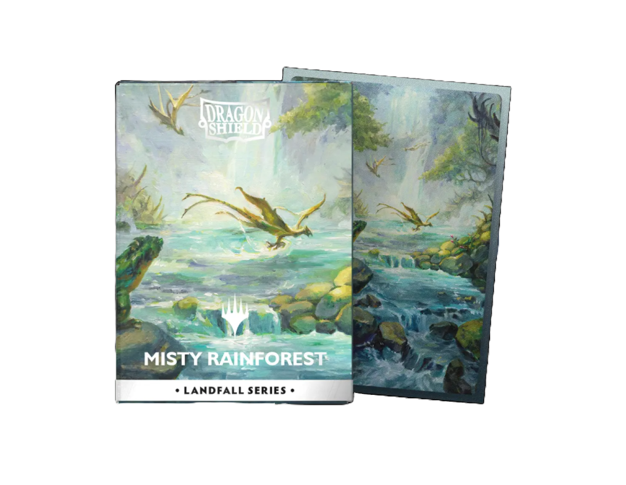Dragon Shield: 100ct Standard Matte Dual Art Magic the Gathering Landfall Series - Misty Rainforest Sleeves *Expected Release Date 12-19-2025*