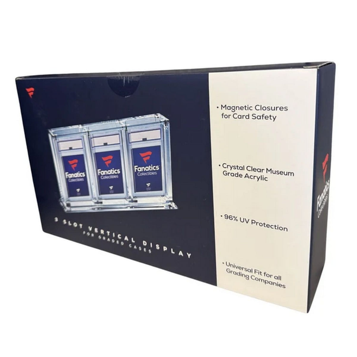 Fanatics 3 Slot Vertical Graded Acrylic Case