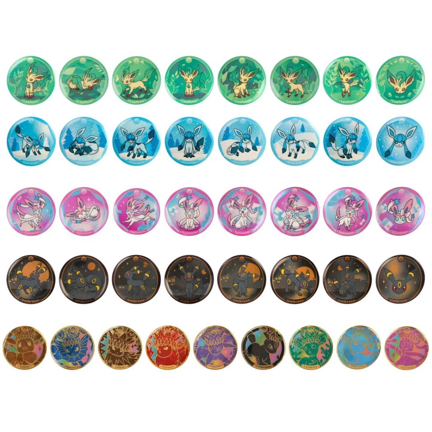 Pokemon: Chinese Terastal Grand Gathering CSV9.5C Eeveelution Badge Set