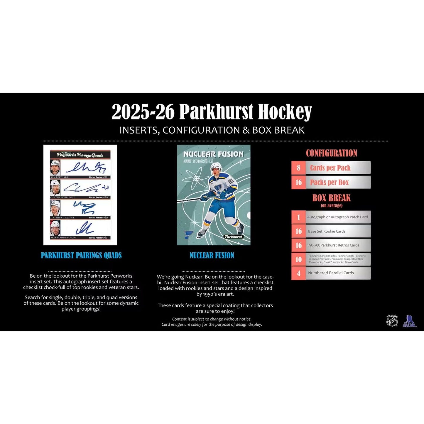 2025-26 Upper Deck Parkhurst Hockey Hobby Box *Contact Us To Order*