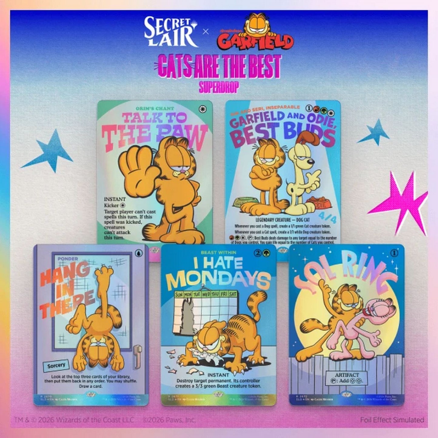 Magic the Gathering: Secret Lair x Garfield: Motivationally Challenged Foil Edition