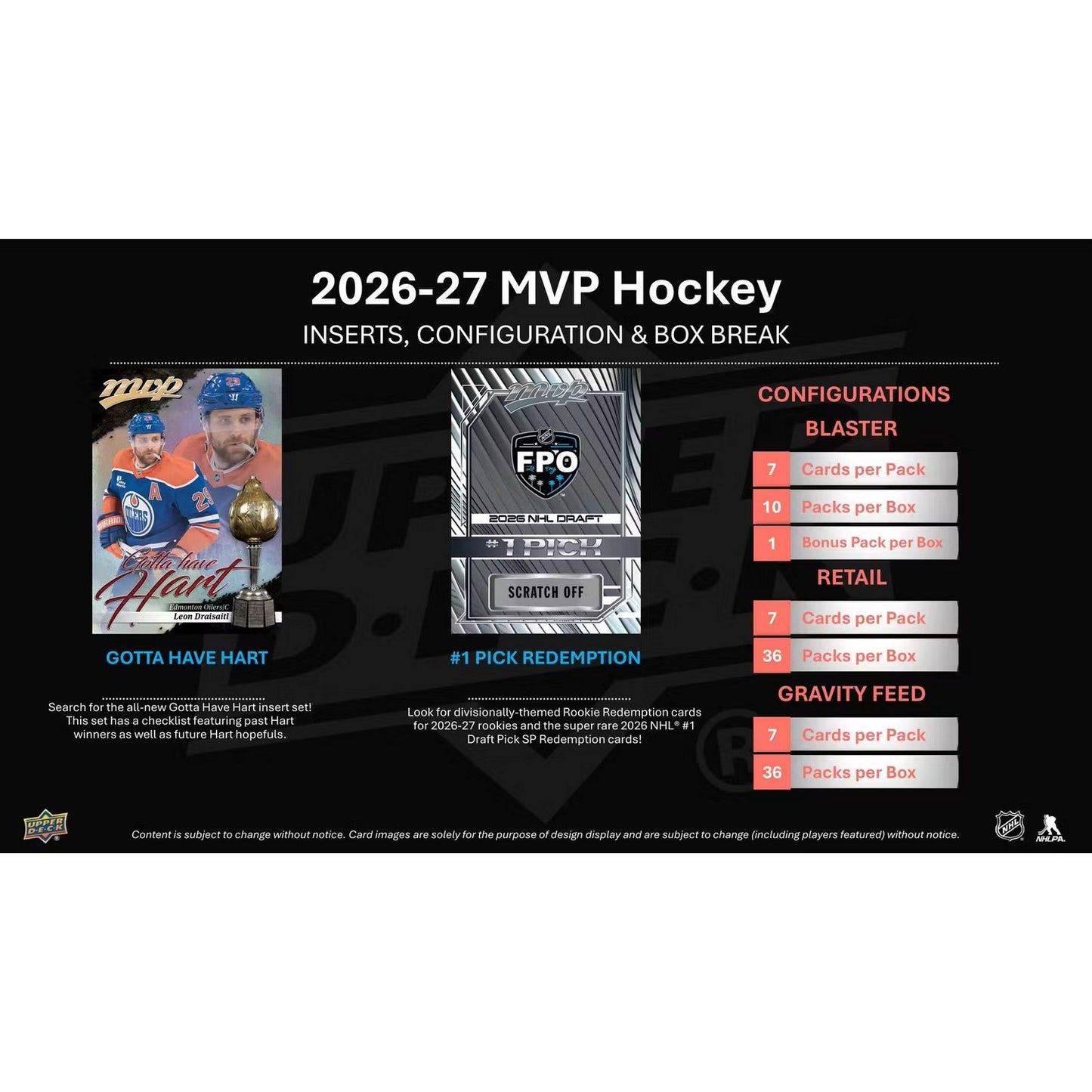 2026-27 Upper Deck MVP Hockey Retail Box