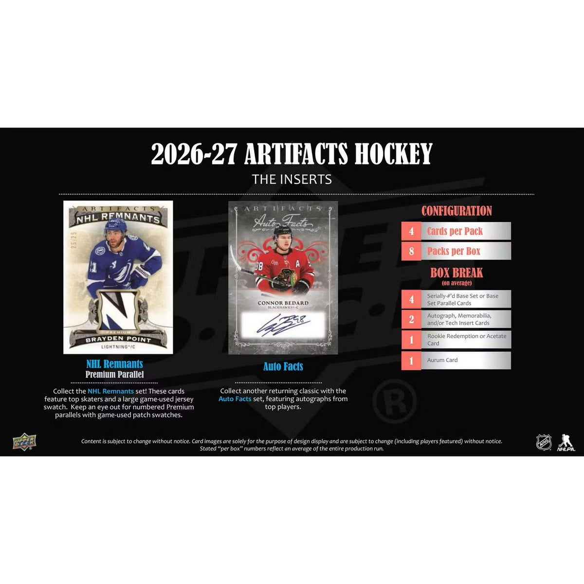 2026-27 Upper Deck Artifacts Hockey Hobby Box *Contact Us To Order*