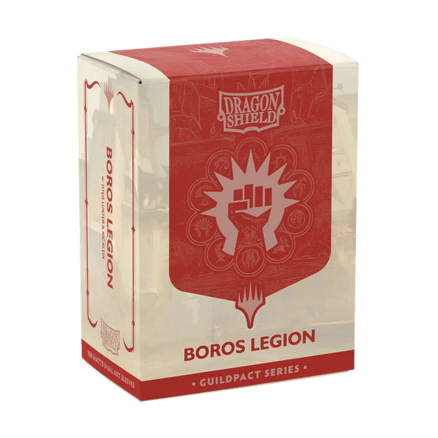 Dragon Shield: Guildpact Series - Matte Dual Art Standard Sleeves 100ct (Boros Legion)