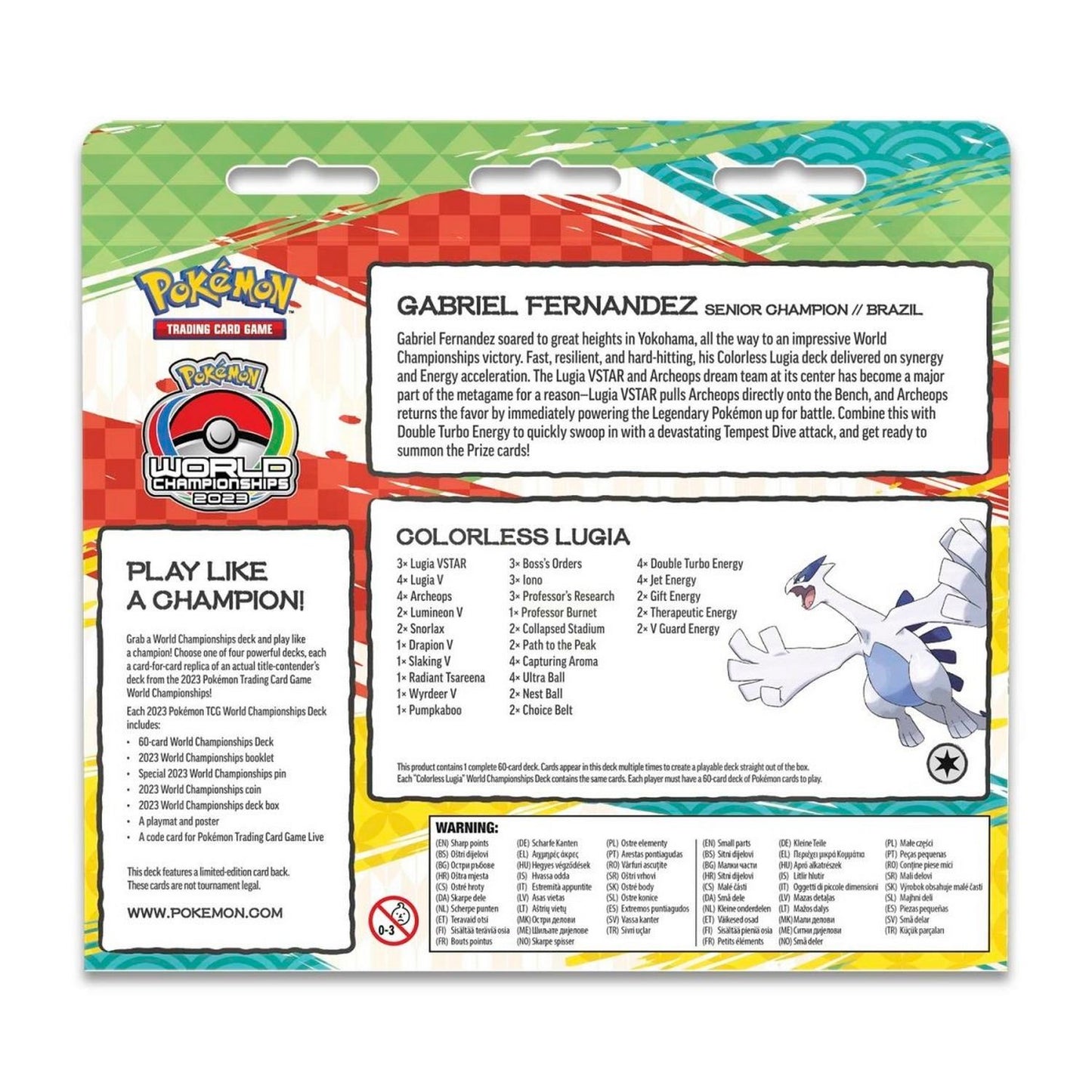 Pokemon: 2023 Pokémon World Championships Deck (Gabriel Fernandez, Colorless Lugia)