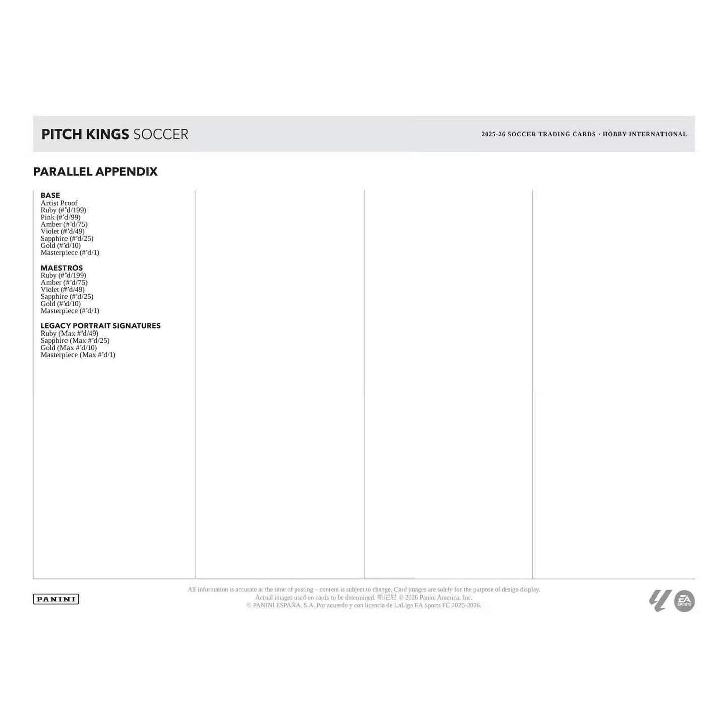 2025-26 Panini Pitch Kings Soccer Hobby International Box