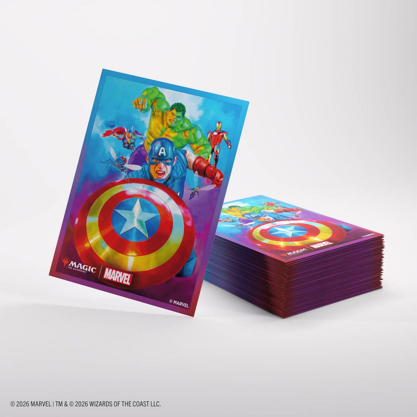 Gamegenic: Magic the Gathering | Marvel Super Heroes Premium Art Sleeves (Captain America, Team Leader)