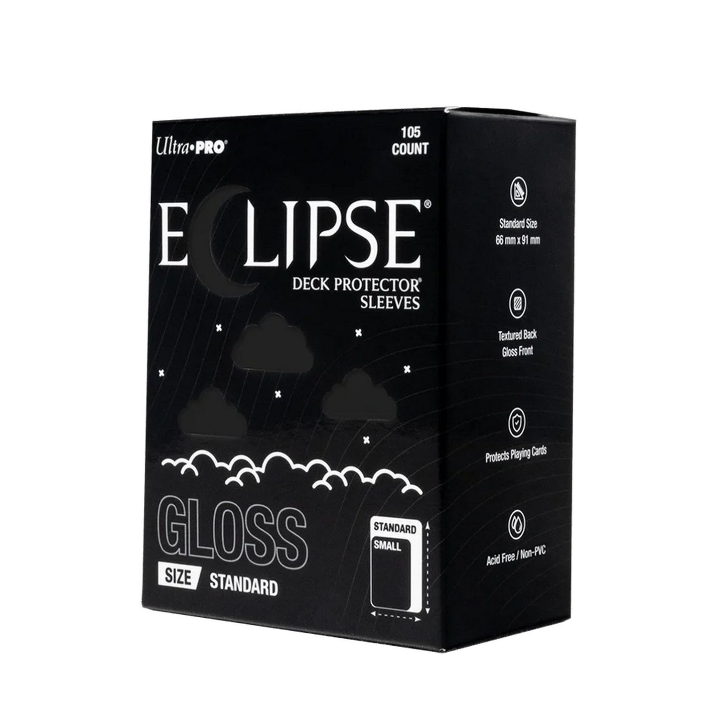 Ultra Pro: Eclipse Standard-Size Gloss Sleeves 105ct (Jet Black)
