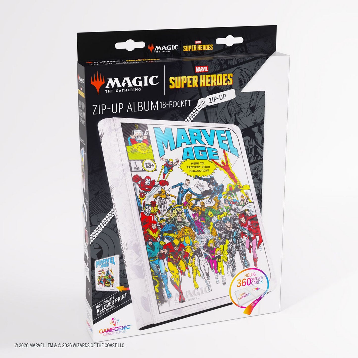 Gamegenic: Magic the Gathering | Marvel Super Heroes Zip-Up Album 18-Pocket (Marvel Age)