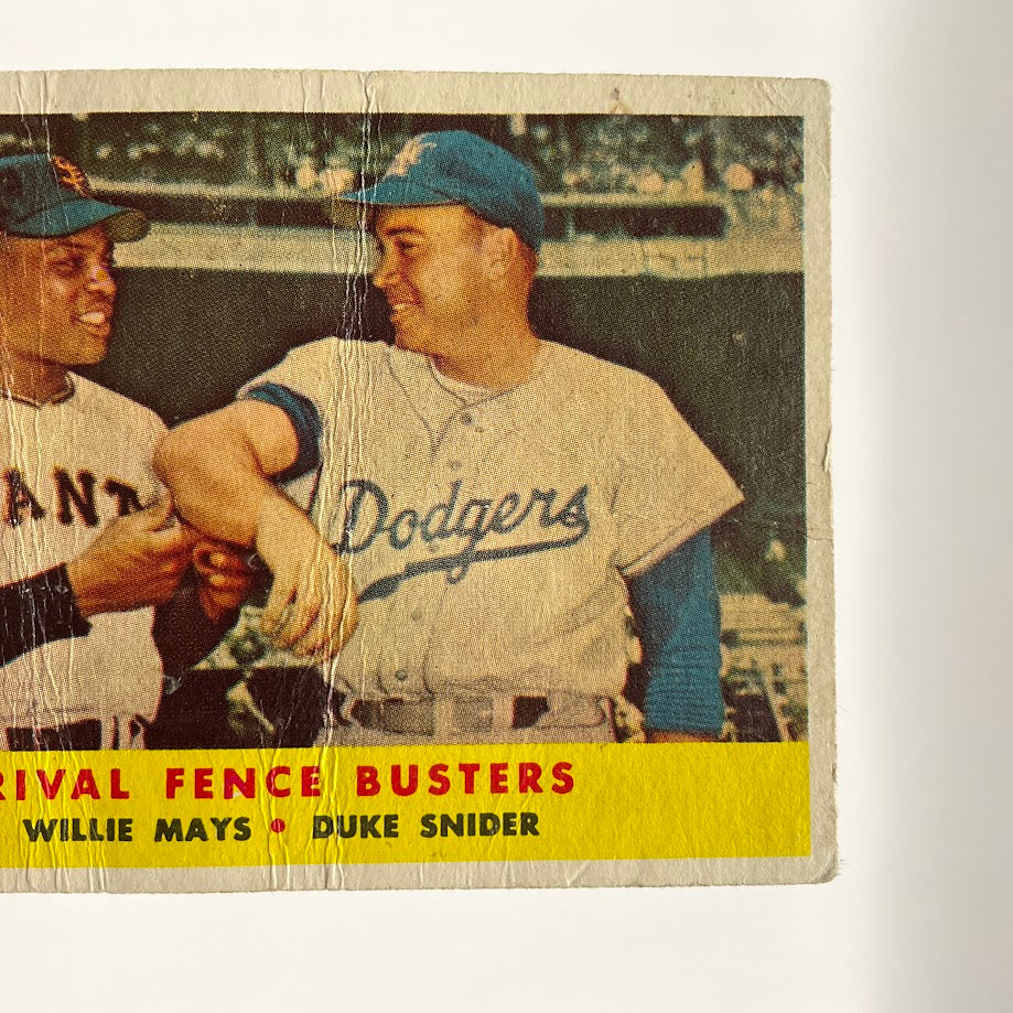 Rival Fence Busters 1958 Topps Willie Mays / Duke Snider #436 PR - Collector Store LLC