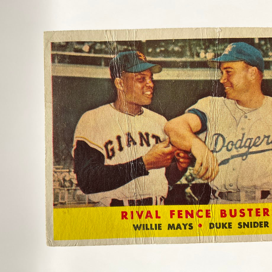 Rival Fence Busters 1958 Topps Willie Mays / Duke Snider #436 PR - Collector Store LLC