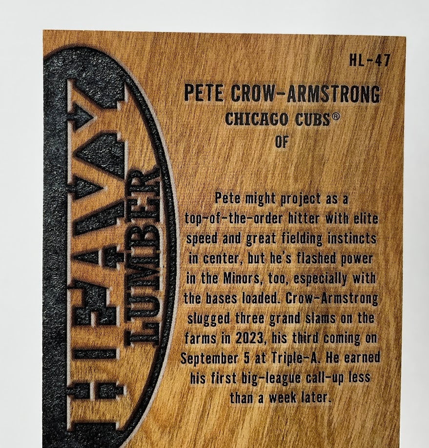 Pete Crow-Armstrong 2024 Topps Heavy Lumber RC #HL-47 - Collector Store LLC