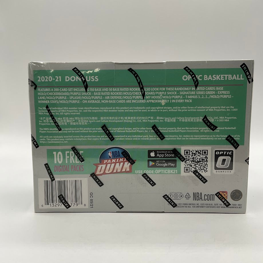 2020-21 Panini Donruss Optic Basketball Mega Box (Purple Shock Parallels) - Collector Store LLC