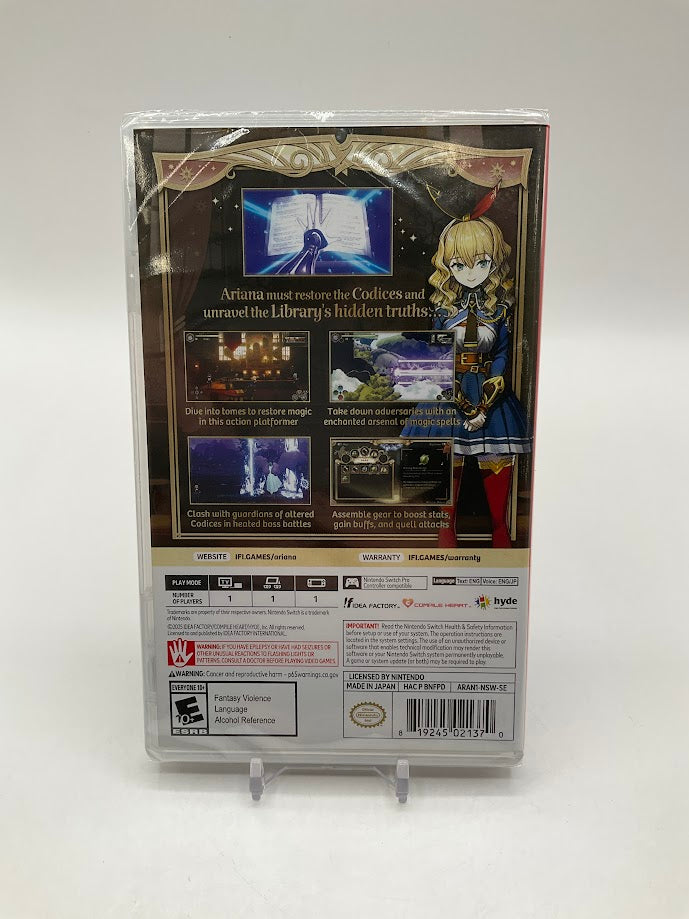 Ariana And The Elder Codex Nintendo Switch Sealed